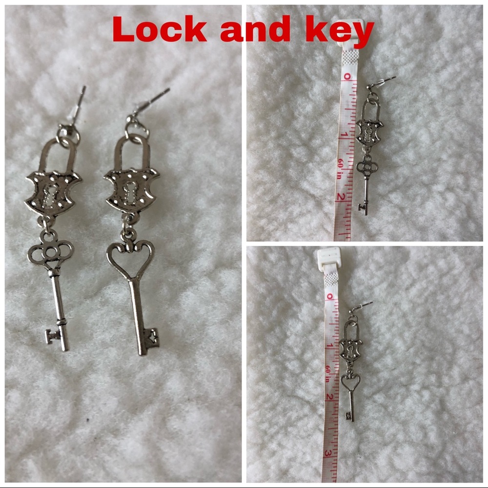 Cute key earrings of various styles and sizes dangle drip earrings